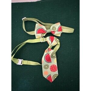 Small Pet Bow Tie & Neck Tie Set – Adjustable Dog/Cat Formal Wear Accessories